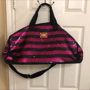 PINK sequins duffle bag